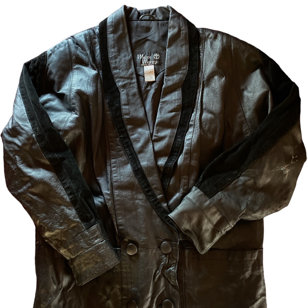Vintage Marco Morani Leather Trench Jacket